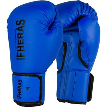 Imagem de Luva de Boxe Muay Thai MMA 10oz Azul Fheras