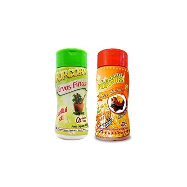 Imagem de Temperos p/ Pipoca Popcorn Cx 12 Frascos: 6 Ervas Finas - 6 Molho Mexicano
