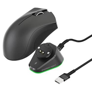 Imagem de Carregador de mouse sem fio para Razer Viper Ultimate DeathAdder V2 Naga Pro Basilisk Ultimate Gaming Base de carregamento RGB Base Hub Pad para Logitech G Pro X Superlight (com cabo de náilon de 2 metros)