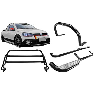 Imagem de KIT QUEBRA MATO+ESTRIBO+SANTO ANTONIO SAVEIRO 10/2020 PRETO