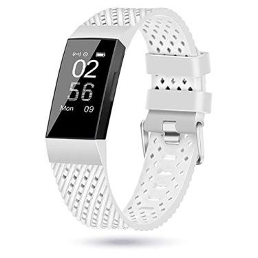 Imagem de Pulseira Sport compatível com Fitbit Charge 3 e Fitbit Charge 4 - Marca LTIMPORTS (Branco)