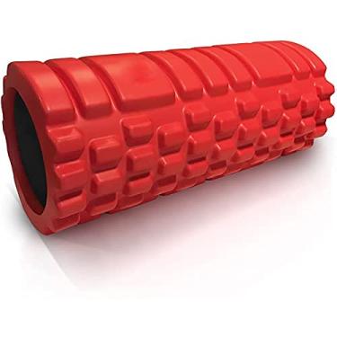 Imagem de Rolo de espuma – Massageador de tecidos profundos de densidade média para massagem muscular e liberação de ponto de gatilho miofascial (vermelho)