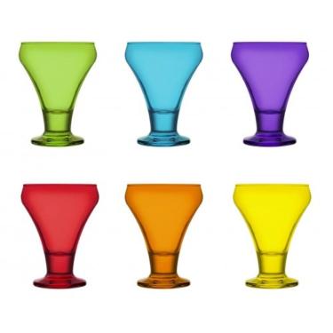 Imagem de Jogo de Taças Frosty Coral Sorvete para Sobremesa 305ml 6 Unidades - Vitrizi