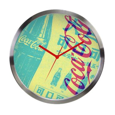Imagem de Relogio De Parede Coca Cola Metal Newspaper Amarelo