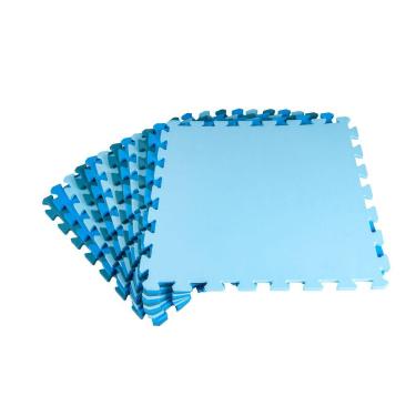 Imagem de Kit 4 Placas Tatame Tapete Eva Infantil 50x50x1cm Bebê - Tons Azul