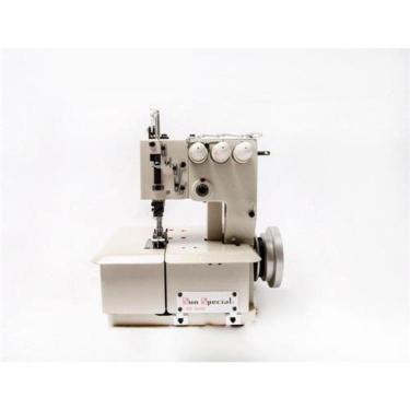 Imagem de Máquina de Costura Galoneira Semi-industrial Portátil c/ Motor Acoplado, 3 agulhas - Sun Special