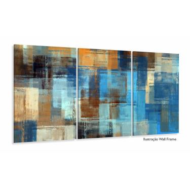 Imagem de Quadro Abstrato Conjunto Para Sala Escritório Moderno Tecido