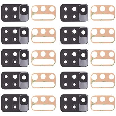 Imagem de HONGYAN Peças de substituição de telefone celular 10 PCS Lente da câmera traseira para Xiaomi Redmi 10 Prime/Redmi 10 21061119AG 21061119bi Acessórios telefônicos
