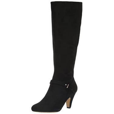 Imagem de Bella Vita Bota feminina Sasha Tall Fashion, Super camurça preta, 11 Wide