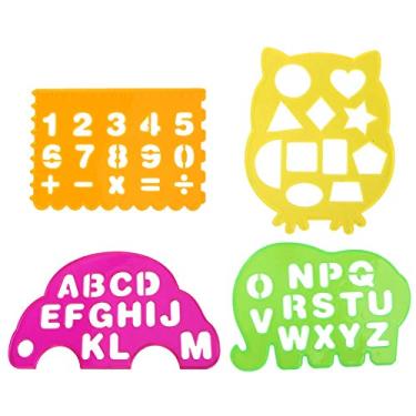 Kit normógrafo - letras e numeros vazados - Acrinil em Promoção na  Americanas