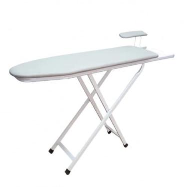 Imagem de MESA DE PASSAR PREMIUM UTILAR REFORÇADA COM SUPORTE PARA FERRO E PASSA MANGAS