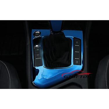Imagem de GZBFTDH Painel de câmbio de engrenagem de acessórios de carro de aço inoxidável, para VW Volkswagen Taos 2022 2023, peças interiores de controle central automático botas de câmbio tampa de moldura de botões