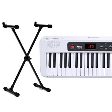 Imagem de Kit Teclado Iniciante Kobe KB-150 WH Branco 5/8 61 Teclas Com Estante em X