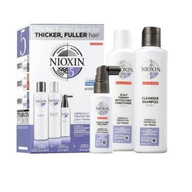 Imagem de Nioxin Trial Kit Sistema 5  Shampoo 150ml + Condicionador 150ml + Leav