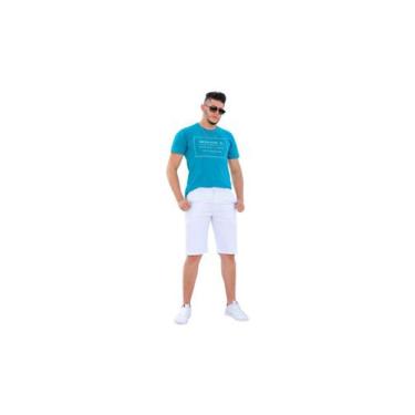 Imagem de Bermuda Sarja Masculina Adulto Branca - Oliver Jeans