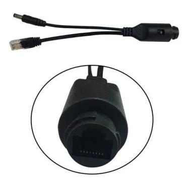 Imagem de Kit 5 Peças Adaptador Poe 100m Externo Preto Câmera Ip 24v 12v 2a