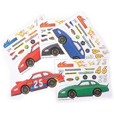 Imagem de 24 adesivos Make a Race Car (adesivos de carro de corrida para crianças pequenas, lembrancinhas de festa para crianças, adesivos infantis para viagem)