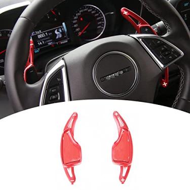 Imagem de Par de liga de alumínio, volante, alavanca, alça, alça, adesivo para Chevrolet Camaro 2017+