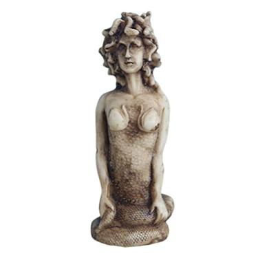 Imagem de YARNOW Estátua de Medusa Decorações de Tanque de Peixes Estátua de Resina Medusa Egito Antigo Estatueta Réptil Escultura Terrário Ornamento de Decoração Egípcia
