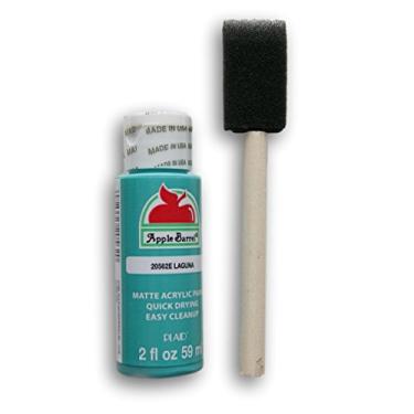 Imagem de Apple Barrel Conjunto de tinta acrílica - Laguna com pincel de iniciante de espuma