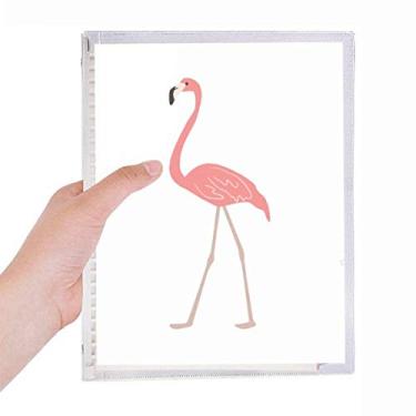 Imagem de Caderno com estampa de flamingo, folhas soltas, recarregável, diário de papelaria