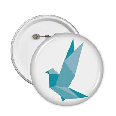Imagem de Broche de origami abstrato de pombo de granada com estampa de broche, botão, emblema, acessório para decoração, 5 peças