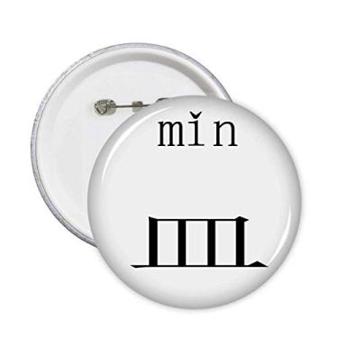 Imagem de Componente de personagem chinês pinos mínimos crachá botão emblema acessório decoração 5 peças