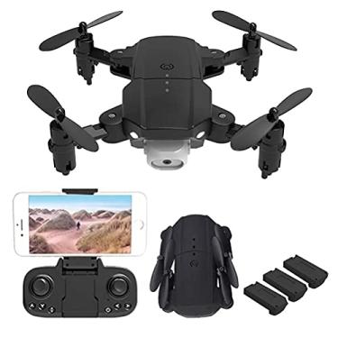 Imagem de SPLD Mini drone RC dobrável, com câmera HD 4K, quadricóptero RC com modo Headless, uma chave Ret, (drone ao ar livre) (preto)