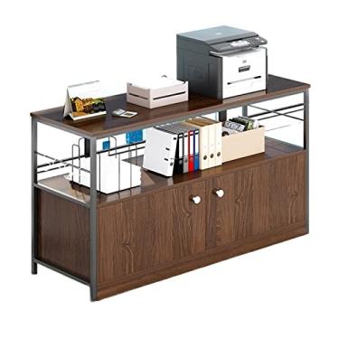 Imagem de KIZQYN Suporte de impressora Prateleira de arquivo de escritório Colocação Armário Mesa Prateleira de armazenamento de piso Mesa de armazenamento Impressora Colocação Armário Impressora de mesa (Cor: B-81 * 30 * 78)