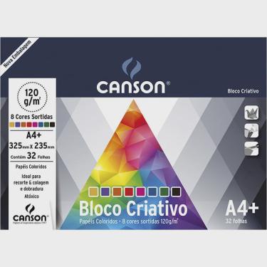 Imagem de Bloco Papel Criativo Cards 8 Cores A4 + 120 g/m 32 fls Canson 66667158