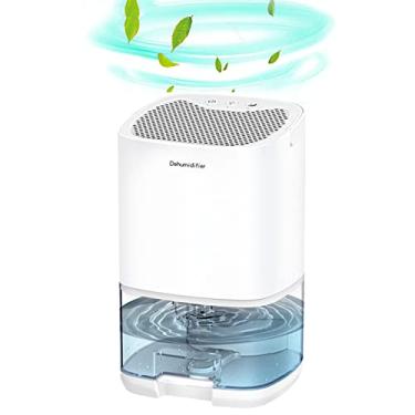 Imagem de Desumidificadores De 1000 Ml (35 Oz) Para Quarto De Banho, Pequeno Desumidificador Com Função De Desligamento Automático E Dois Modos De Trabalho E Luz Led De 7 Cores, Ultra Silencioso,White