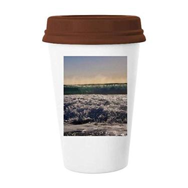 Imagem de Sunshine Ocean Water Wave Science Nature Picture Mug Coffee Drinking Glass Cerâmica Cup Lid
