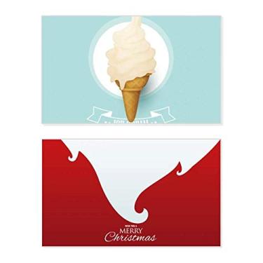 Imagem de Picolés branco sorvete cones de sorvete feriado de Natal cartão de felicitações mensagem de Natal
