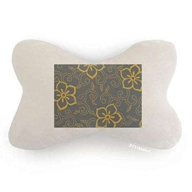 Imagem de DIYthinker Almofada de apoio de cabeça chinês, estilo japonês, asiático, folhas, flores, acabamento de carro, decoração de pescoço