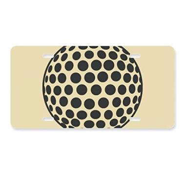 Imagem de DIYthinker Golf Sport Simple Geometry Pattern Placa de licença Decoração de carro Acessório de aço inoxidável