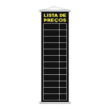 Imagem de Banner Lista de Preços Tabela Vendas Serviço Lona 100x30cm
