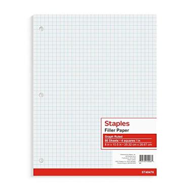 Imagem de Grampos 509651 Papel de enchimento com pauta gráfica 20,32 cm x 25,4 cm
