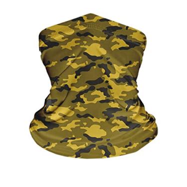 Imagem de Bandana Tubular Balaclava Camuflada Militar Ciclismo Esporte Aventura (Amarelo)
