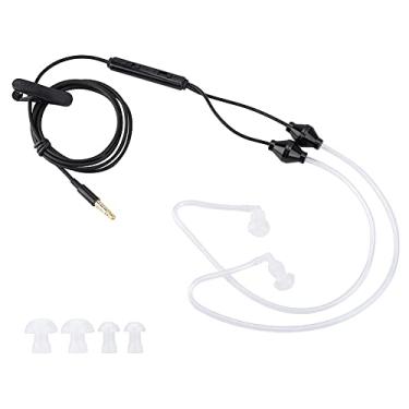 Imagem de Fone De Ouvido Com Tubo Acústico De Ar Oculto De Microfone De Garganta De 3,Fone De Ouvido Com Microfone De Garganta,5 Mm Anti-radiação Com Dedo PTT Para Telefone Celular(preto)