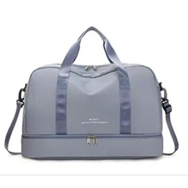 Imagem de Bolsa Mala Fitness Academia Viagem Unissex Transversal Casual Masculino e Feminina Imperme?vel (Azul Claro)