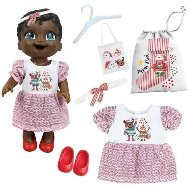 Imagem de Kit Roupa Boneca Baby Alive 6 Peças - Natal Mãe e Filha