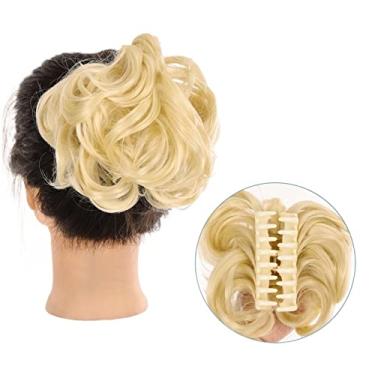 Imagem de Mulheres Bun Scrunchies Pães Presilha Rabo de Cavalo Puxadores de Cabelo Presilha Garra Messy Bun Pedaço de Cabelo Sintético Ondulado Cacheado Chignon Extensões de Pente Desgrenhado Updo Hair Pão (Co