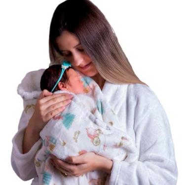 Imagem de Cobertor Bebê Dupla Face Sherpa Princesa Branco - Laço Bebê