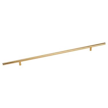 Imagem de T Maçaneta de porta de guarda-roupa de liga de alumínio sólido, puxador de móveis de hardware de armário de bar de cozinha, puxador de gaveta de cômoda de banheiro dourado brilhante, parafusos