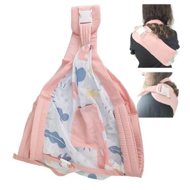 Imagem de Canguru Envoltorio Carregador Bebe Criança Sling Strap Transporte Sentado Deitado Alça Ajustavel