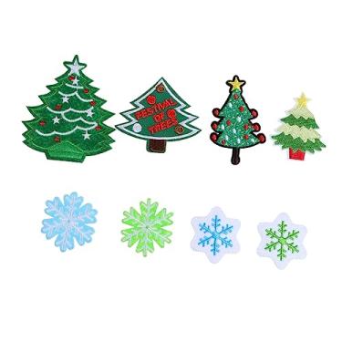 Imagem de SHINEOFI 40 Peças adesivos de natal roupas mcbling ferro de natal na transferência árvore de Natal remendos de roupa a ferro apliques de floco de neve com ferro Moda