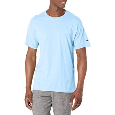 Imagem de Champion Camiseta masculina, camiseta clássica para homens, camiseta masculina, camiseta masculina (regular ou grande e alto), Azul suíço, M