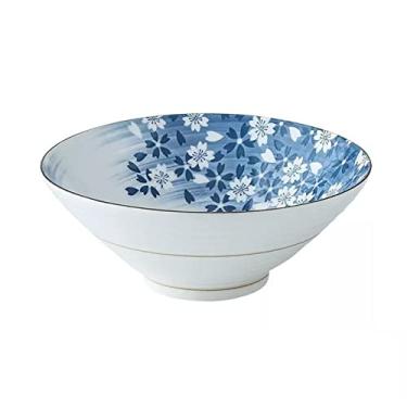 Imagem de GUIPAIHAI Tigela de cerâmica para macarrão de 20 cm com formato de chifre criativo para casa tigela de sopa quente (cor: E)