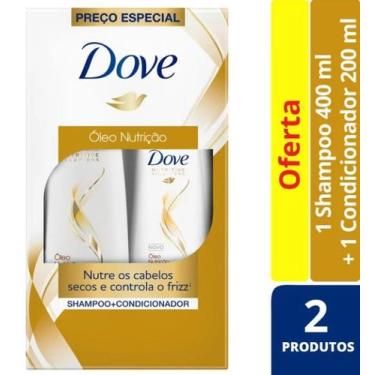 Imagem de Kit Shampoo 400ml + Condicionador 200ml Dove Óleo Nutrição - Unilever