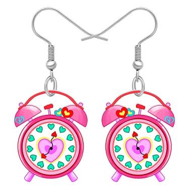 Imagem de BONSNY Pingente de relógio clássico para televisão, câmera, telefone fixo, brincos de acrílico, joias para mulheres, meninas, crianças, presentes, Acrílico, Sem pedra preciosa